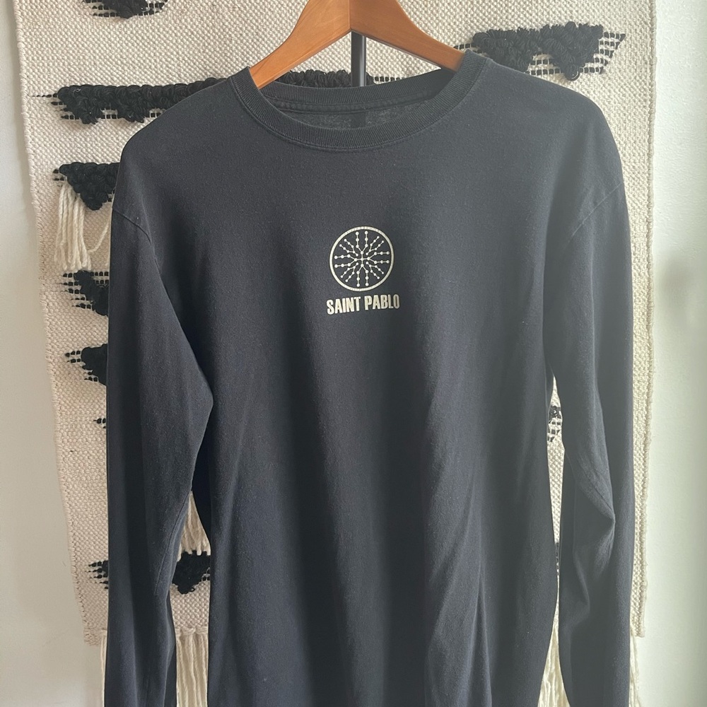 Black long sleeve Pablo tour style t-shirt